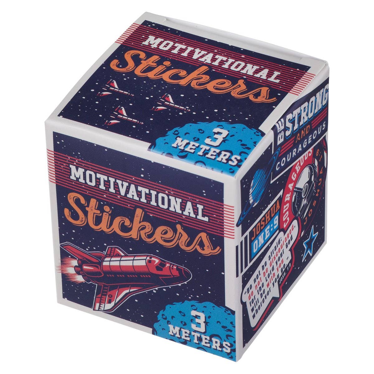 Sticker Roll Motivational Strong & Courageous Josh. 1:9