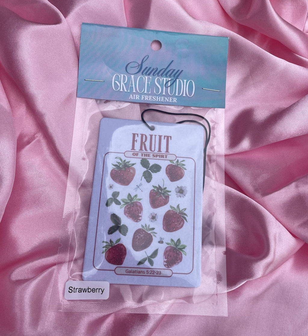 Fruit of the Spirit Car Air Freshener Strawberry Scent