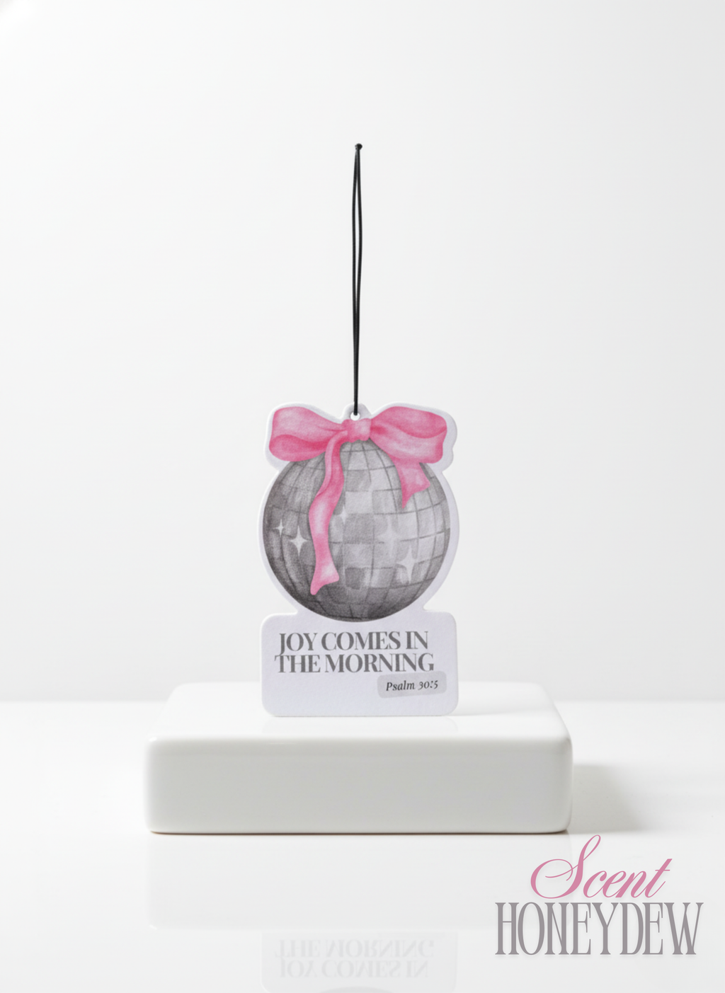 Joy Comes in the Morning Disco Ball Air Freshener Honeydew