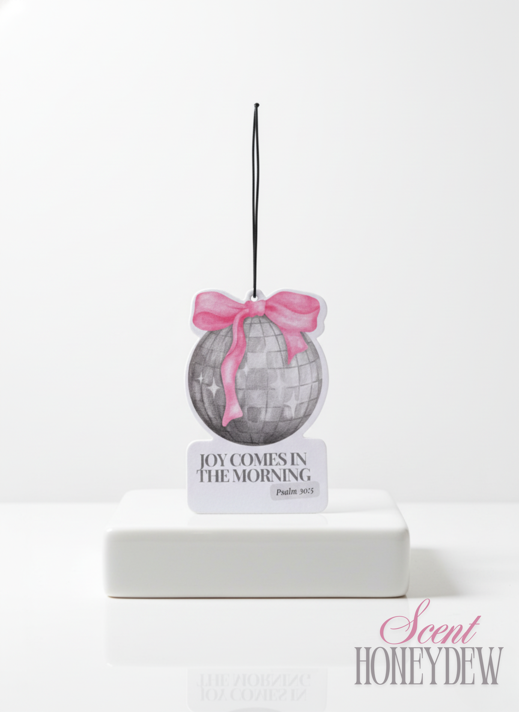 Joy Comes in the Morning Disco Ball Air Freshener Honeydew