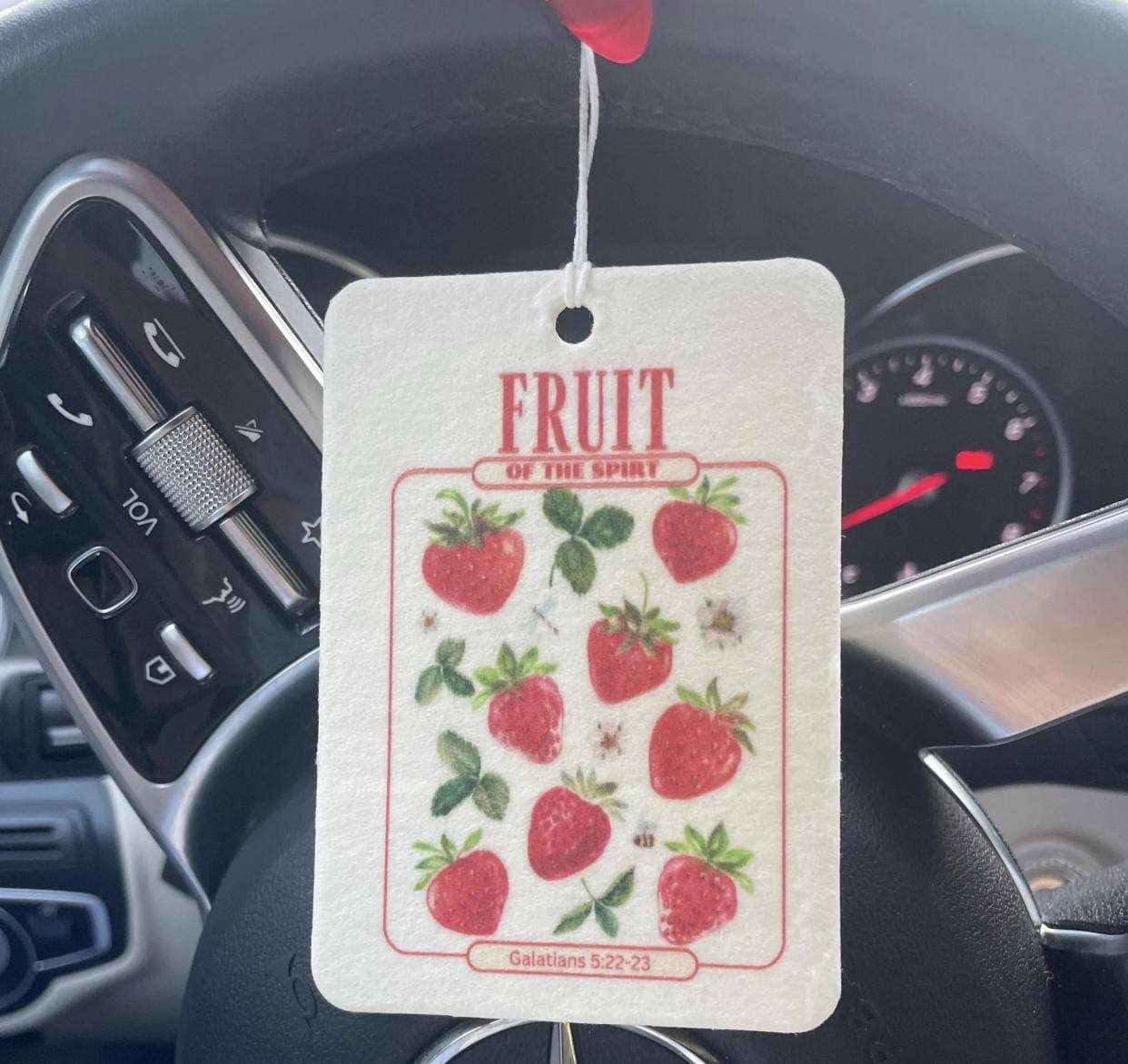 Fruit of the Spirit Car Air Freshener Strawberry Scent