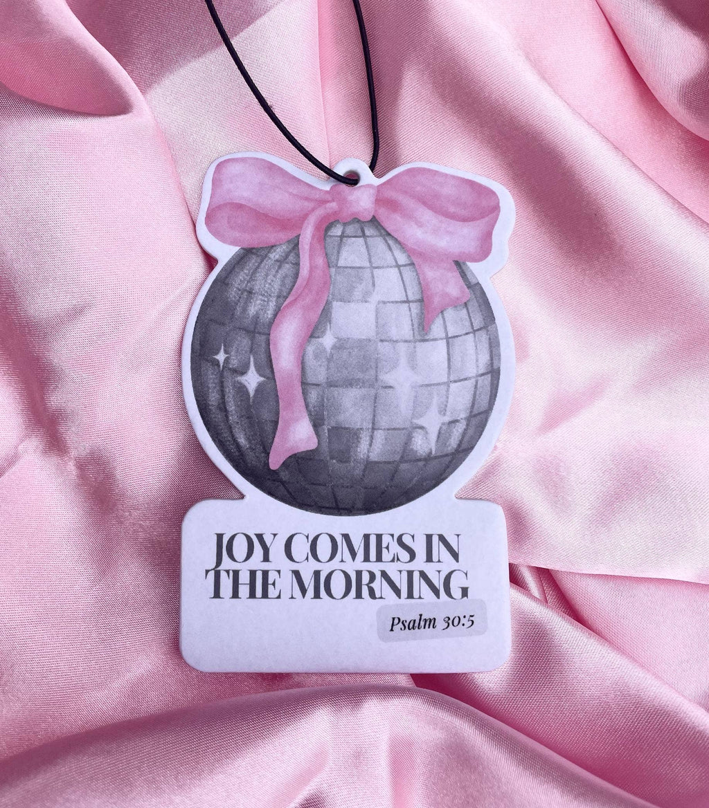 Joy Comes in the Morning Disco Ball Air Freshener Honeydew