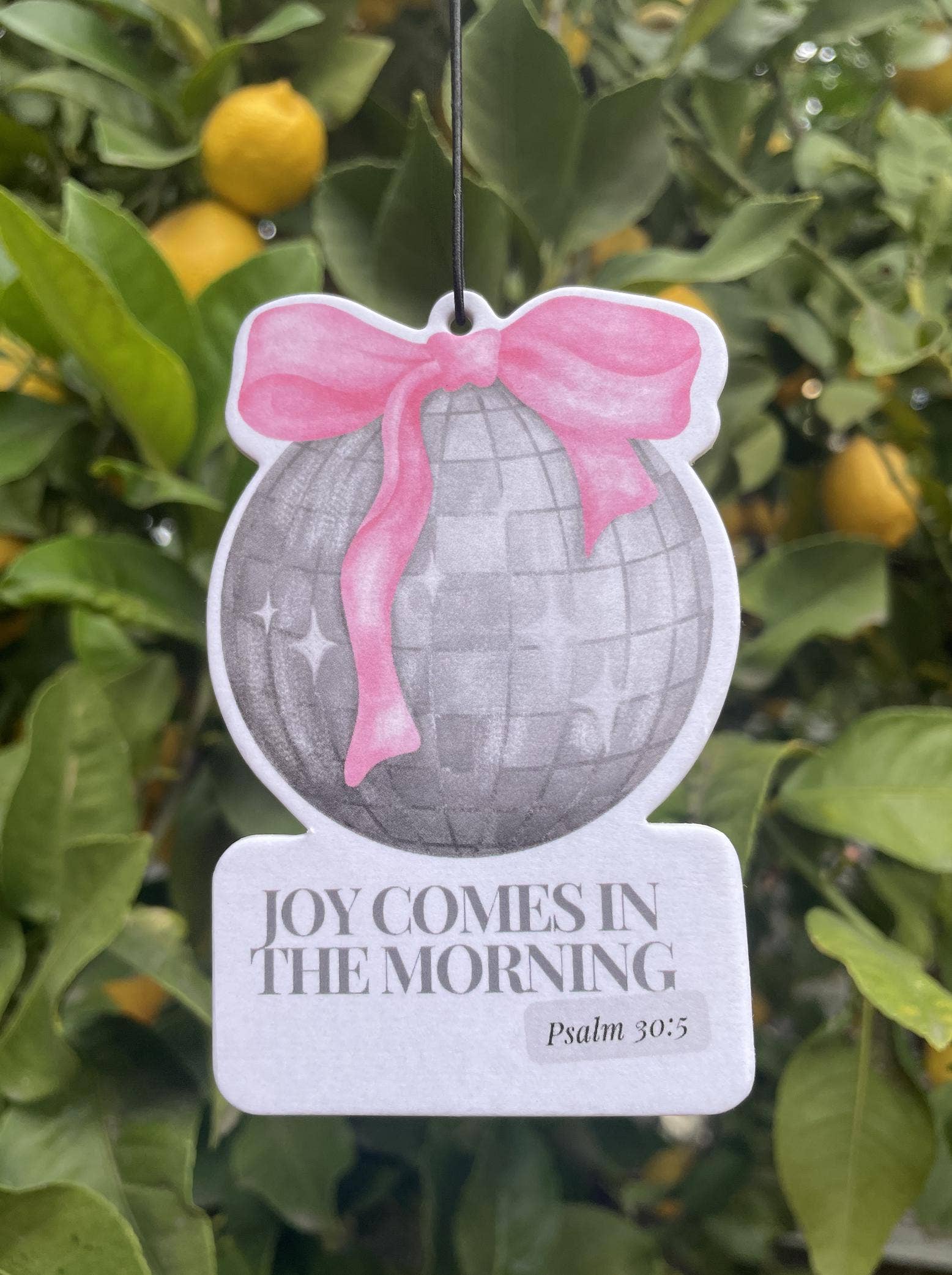 Joy Comes in the Morning Disco Ball Air Freshener Honeydew
