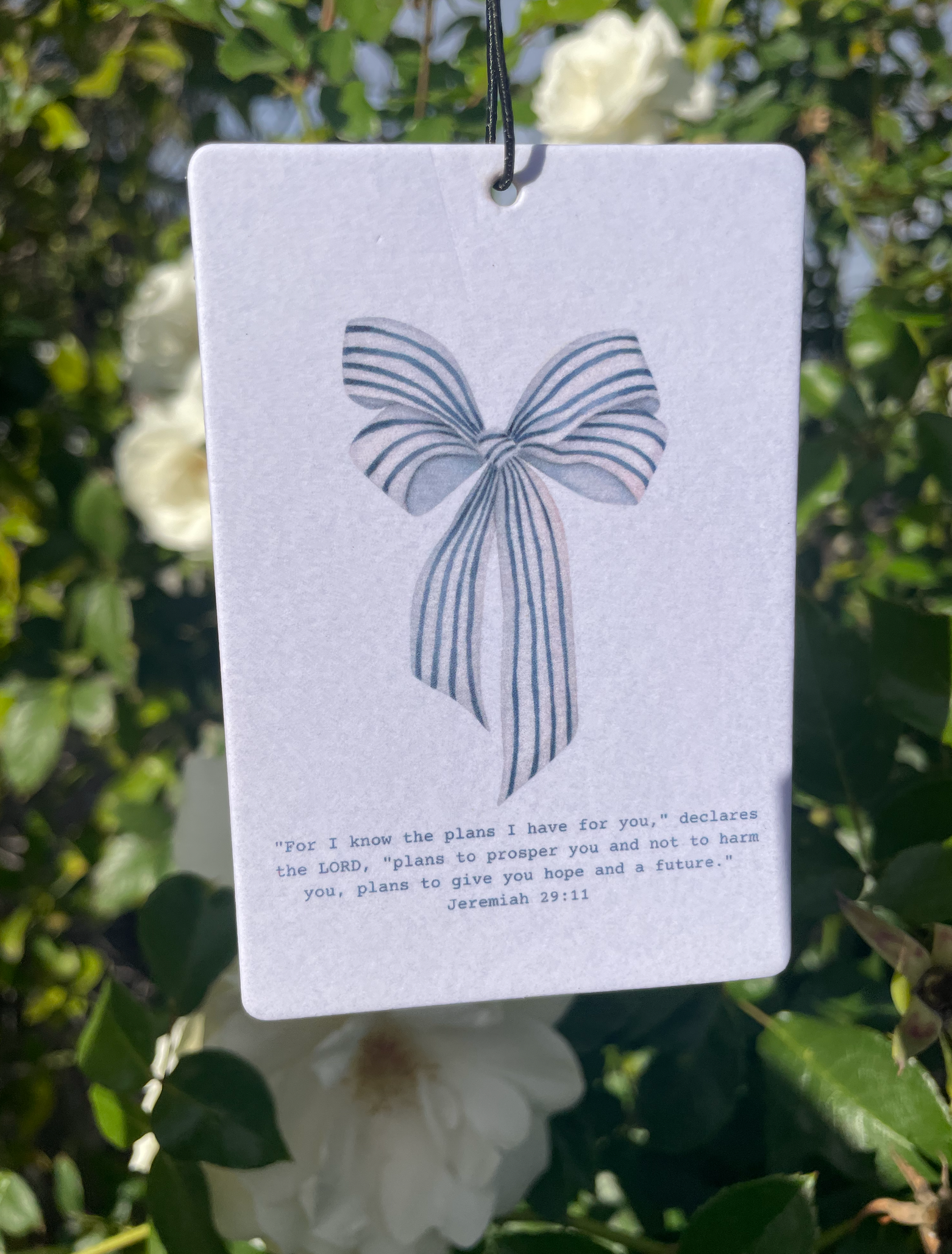 Jeremiah 29:11 Bible Verse Air Freshener – Jasmine Scent