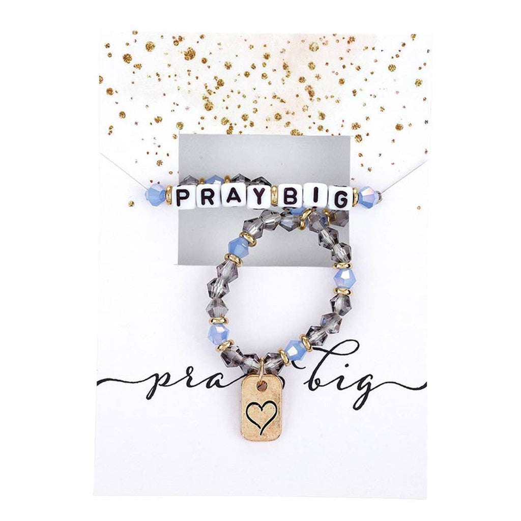 Word Beaded Tag Bracelet
