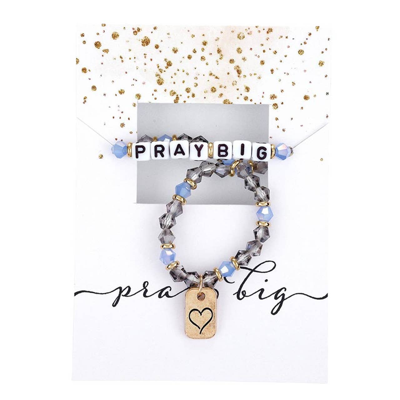 Word Beaded Tag Bracelet