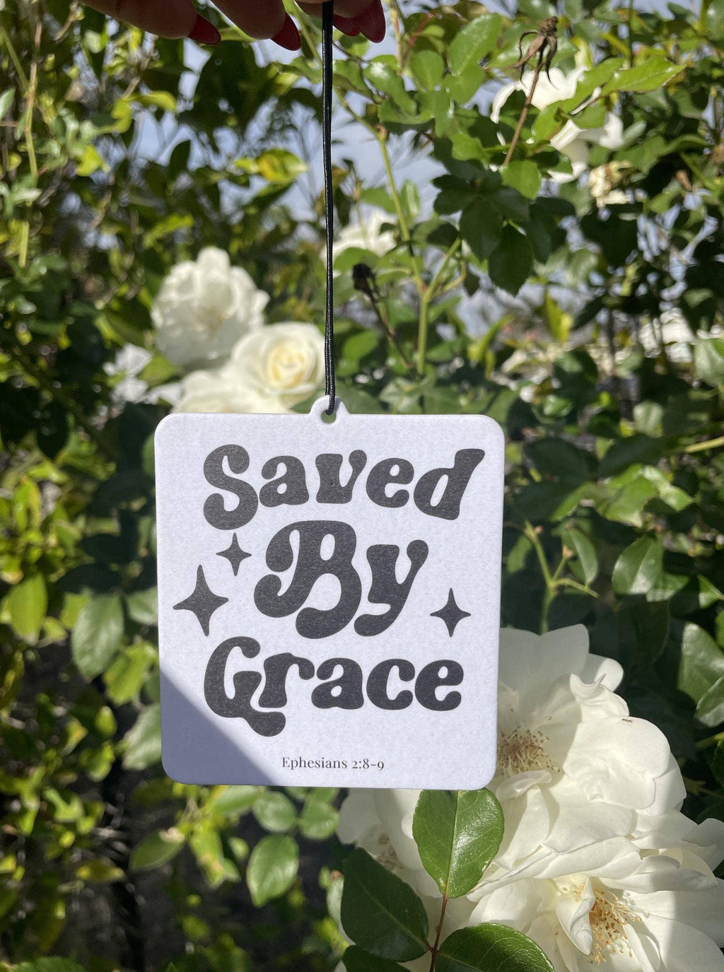 Saved by Grace Air Freshener Ephesians 2:8-9 Sandalwood
