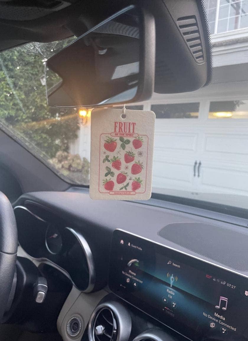 Fruit of the Spirit Car Air Freshener Strawberry Scent
