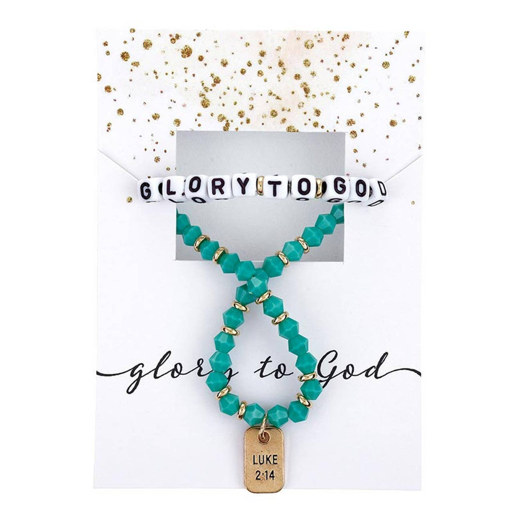 Word Beaded Tag Bracelet
