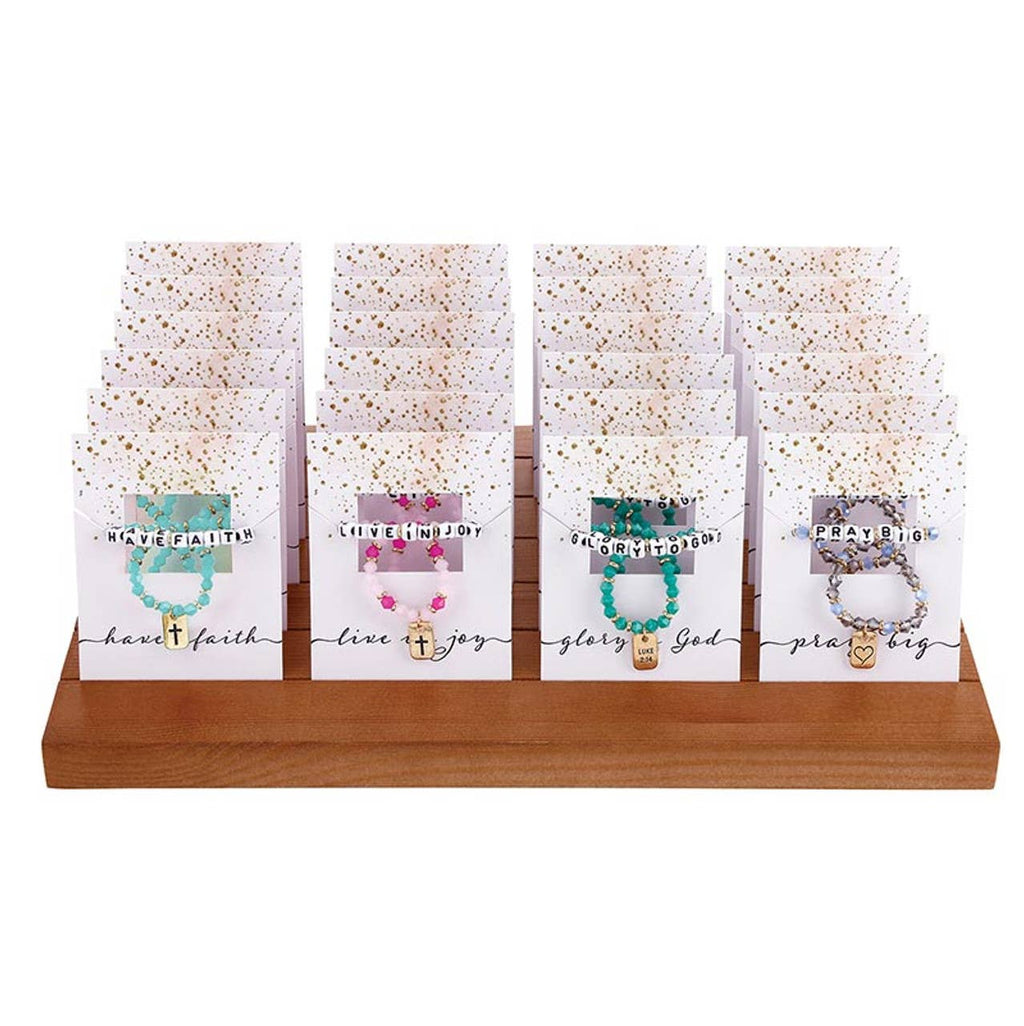 Word Beaded Tag Bracelet