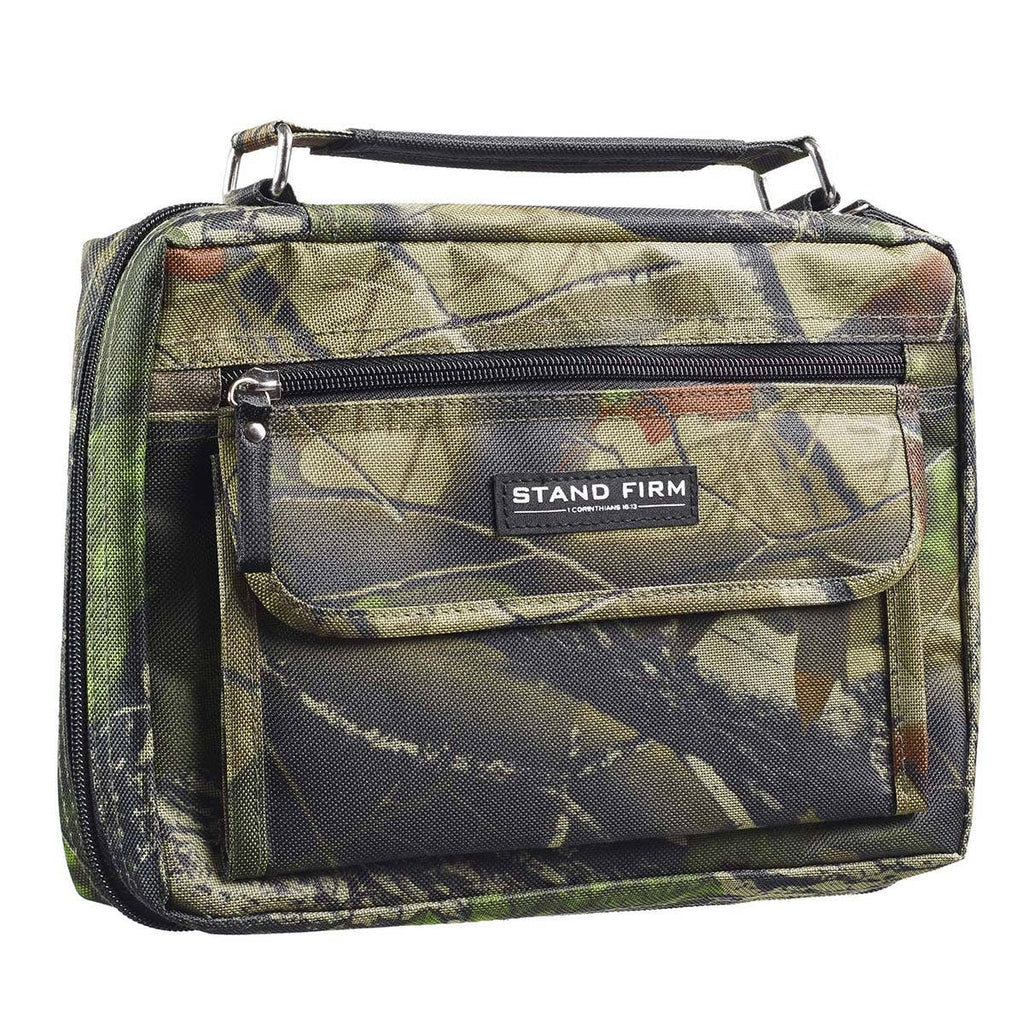 Bible Cover Organizer Camouflage Stand Firm 1 Cor 16:13