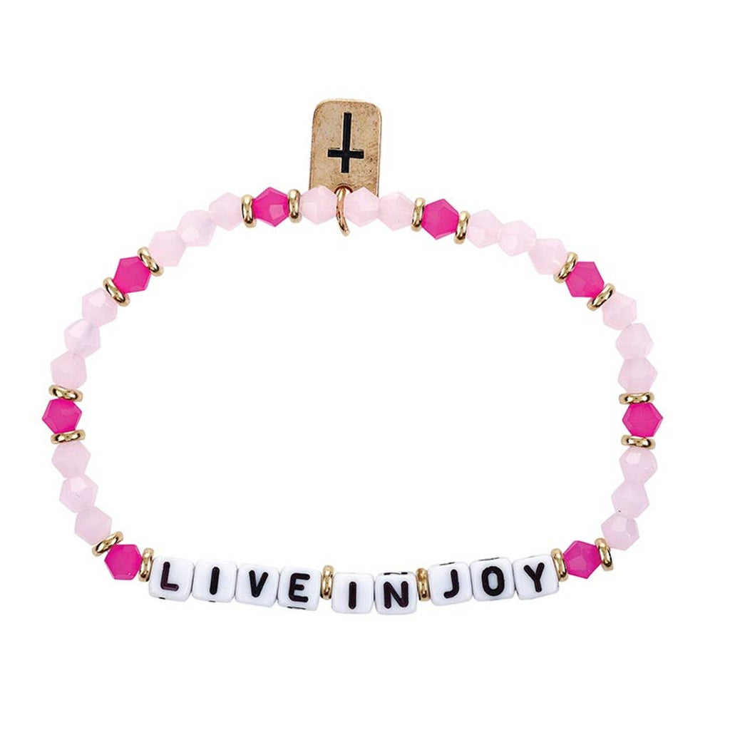 Word Beaded Tag Bracelet