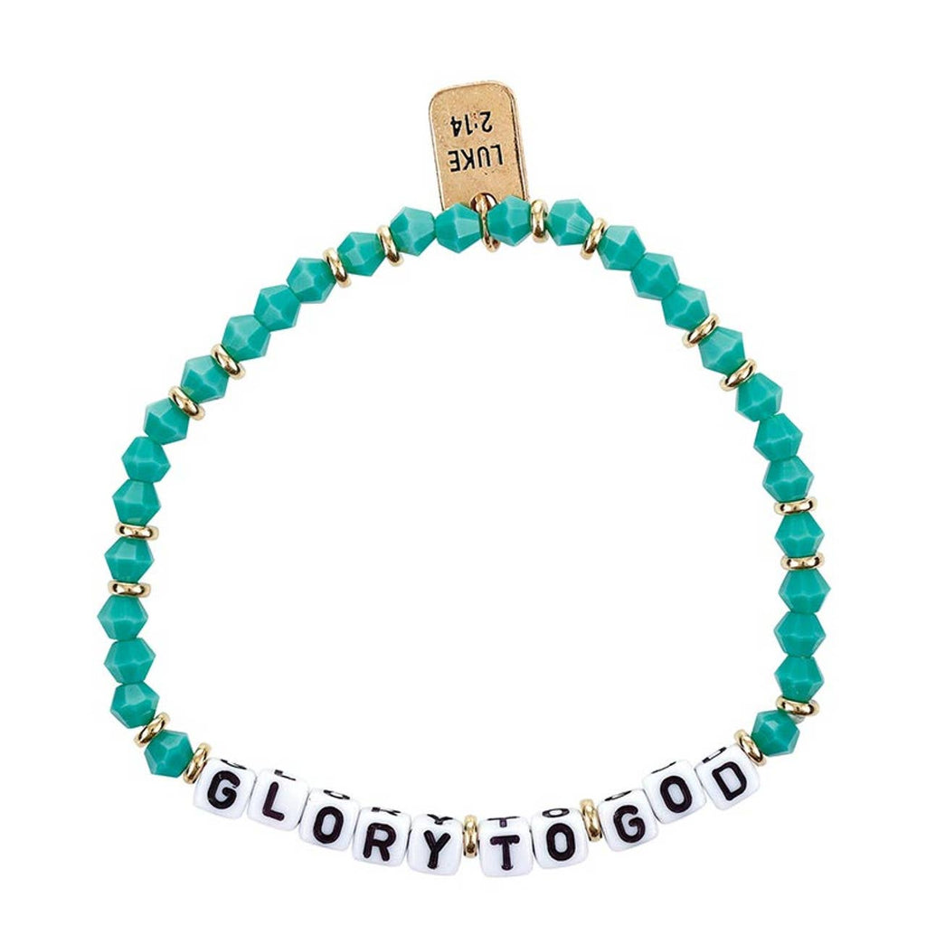 Word Beaded Tag Bracelet