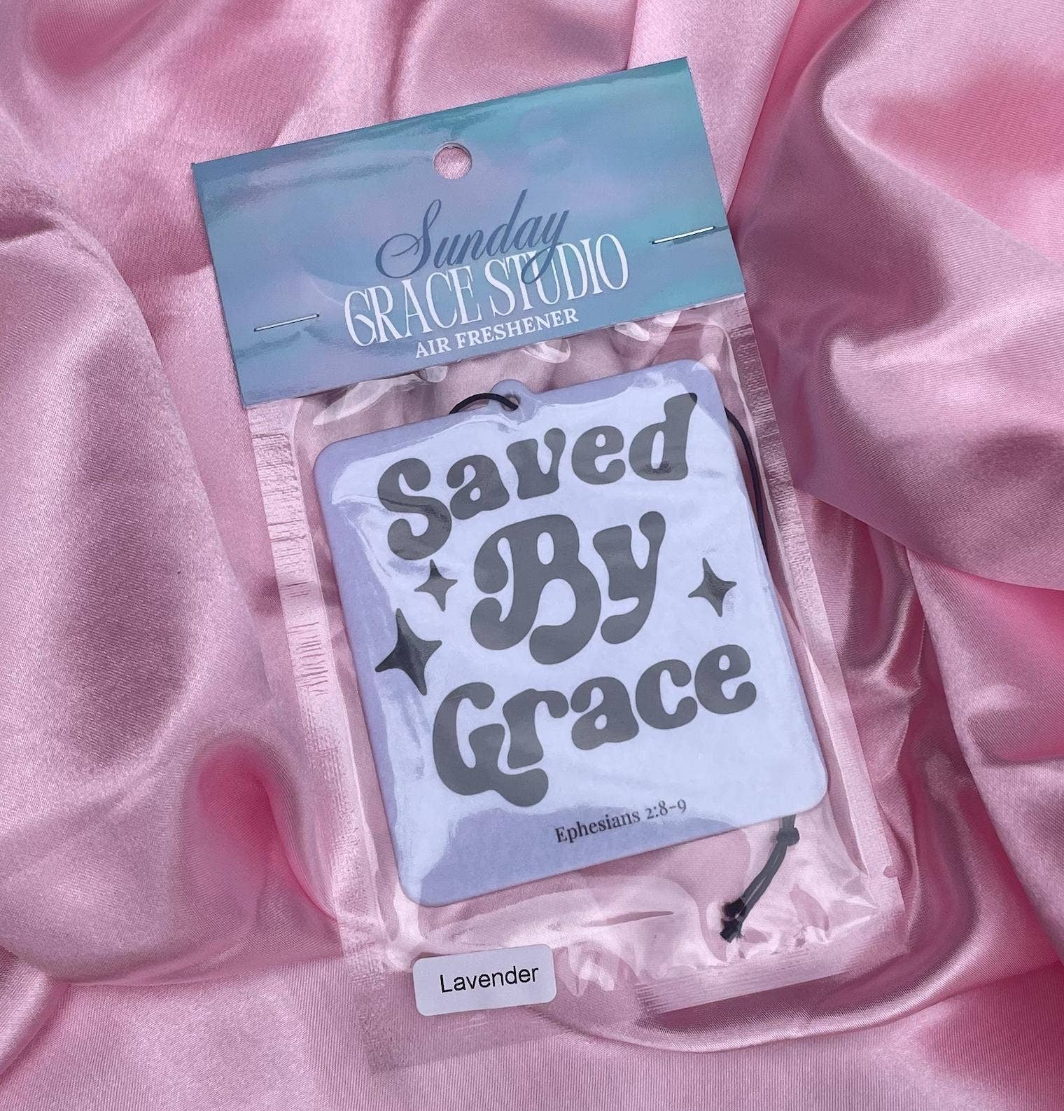 Saved by Grace Air Freshener Ephesians 2:8-9 Sandalwood