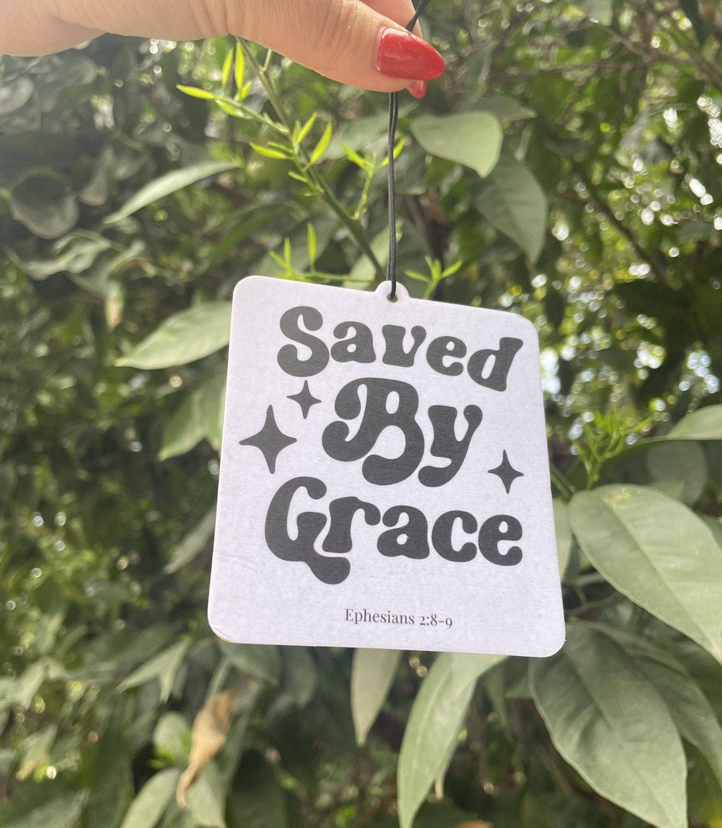 Saved by Grace Air Freshener Ephesians 2:8-9 Sandalwood